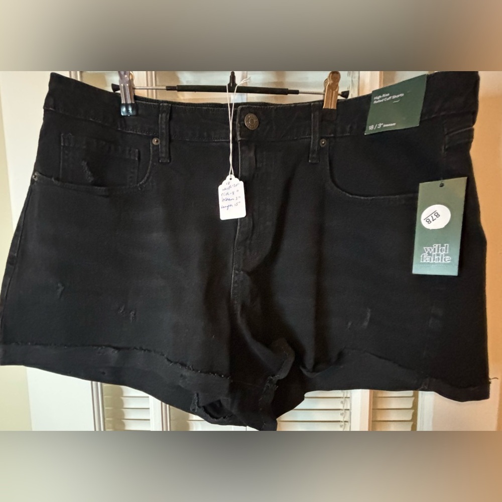 Size 18 Raw Hem Denim Jean Shorts